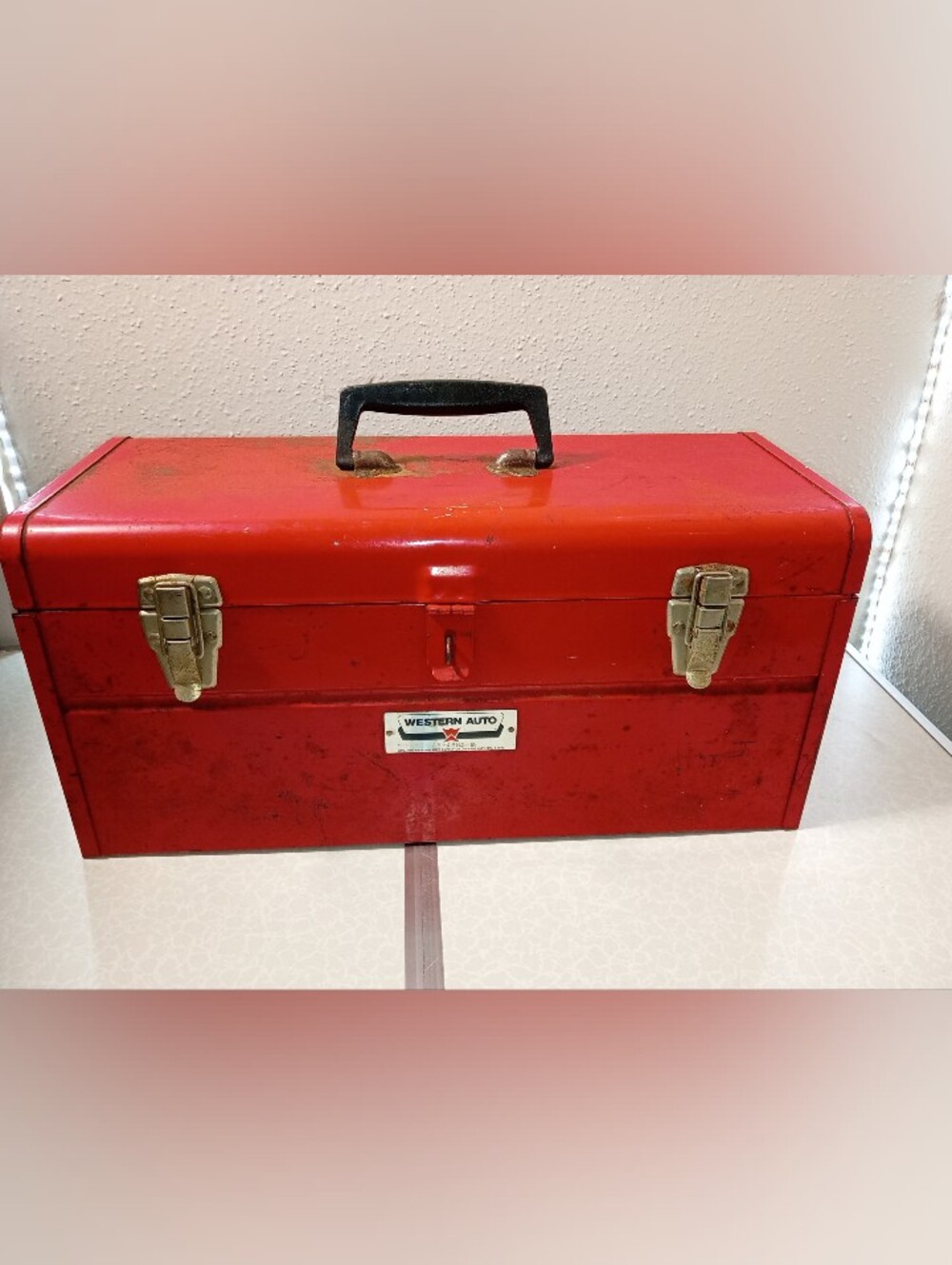 Red Western Auto Supply Co Kansas City Mo Vintage Tool Box 45-4880-6
